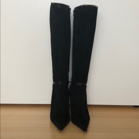 Leather and suede knee high boots 38 - Picture 2 of 7